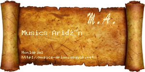 Musics Arián névjegykártya